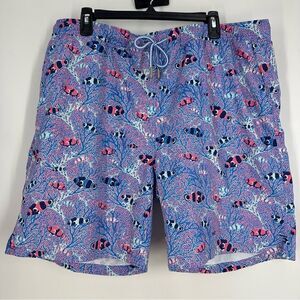 PETER MILLAR Men’s Colorful Clownfish Printed Swim Trunks Sz XL